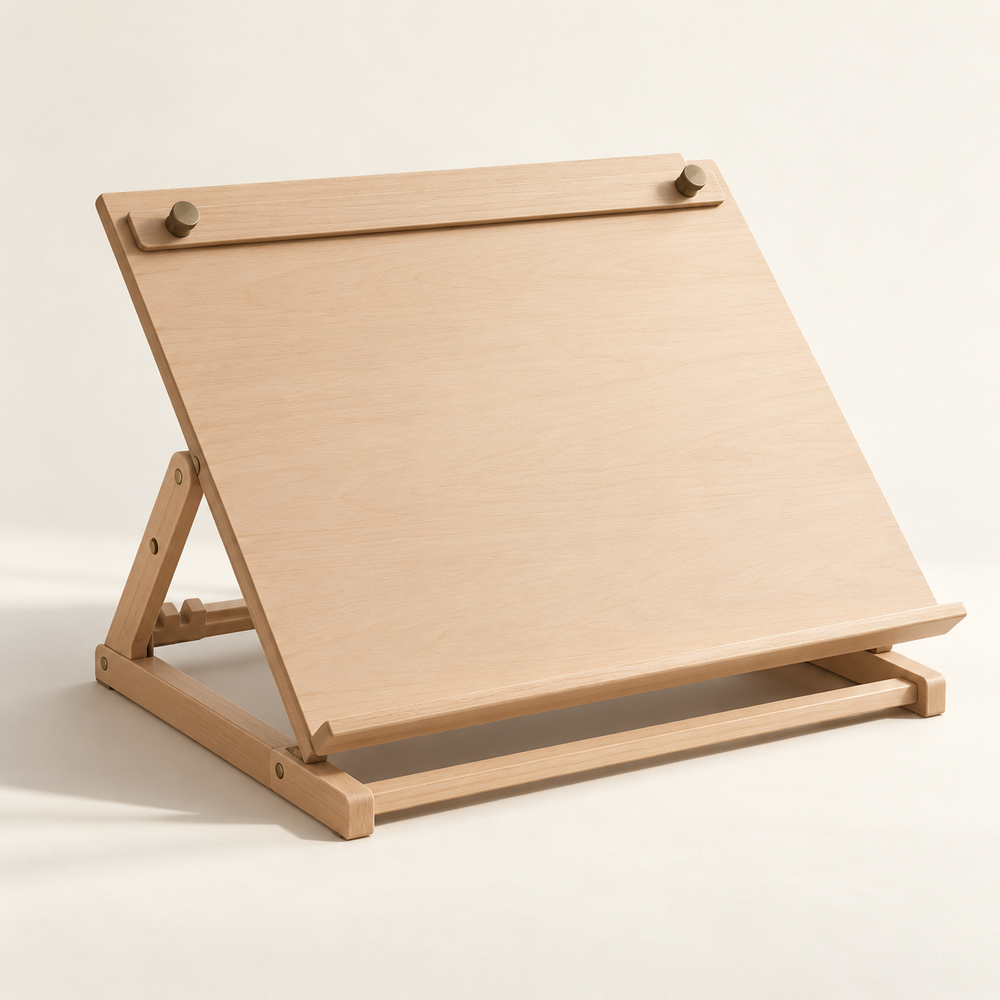 Verstelbaar tekenbord A2 — conceptvisualisatie a.made Atelier