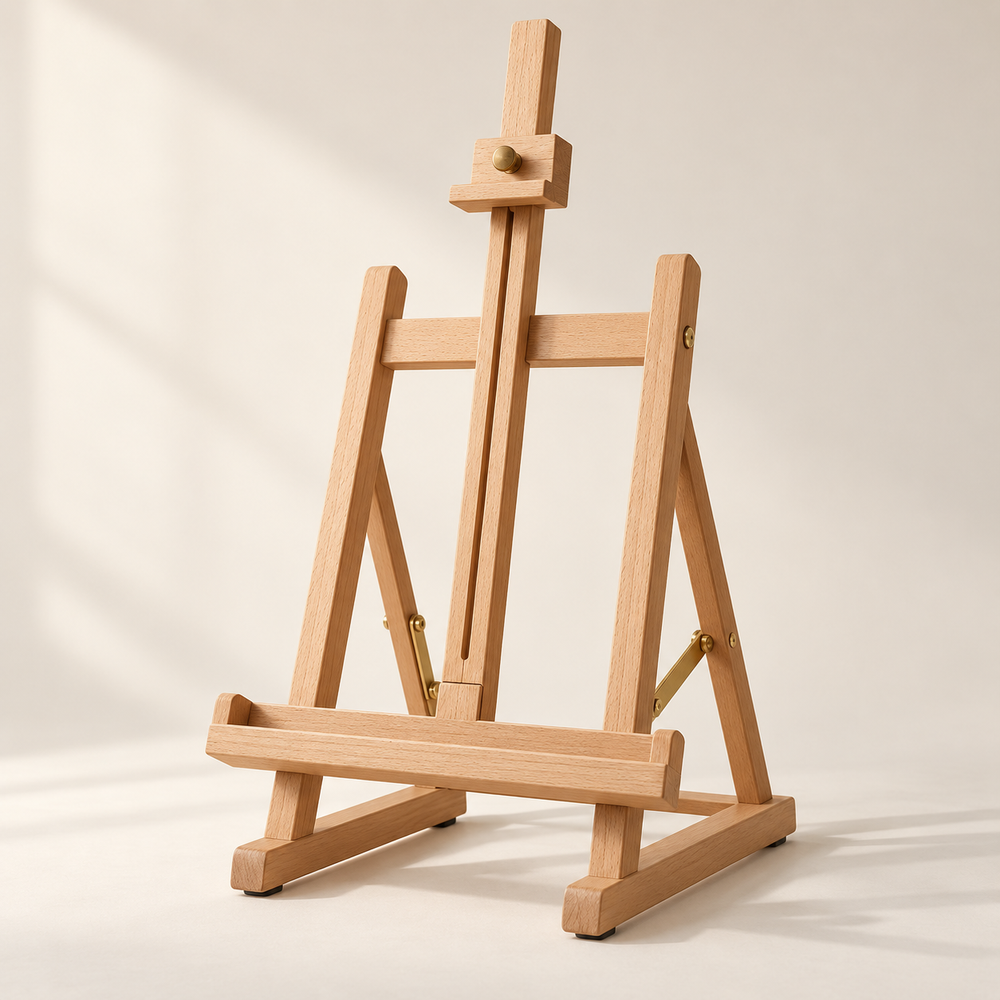 Massief houten tafelezel — conceptvisualisatie a.made Atelier