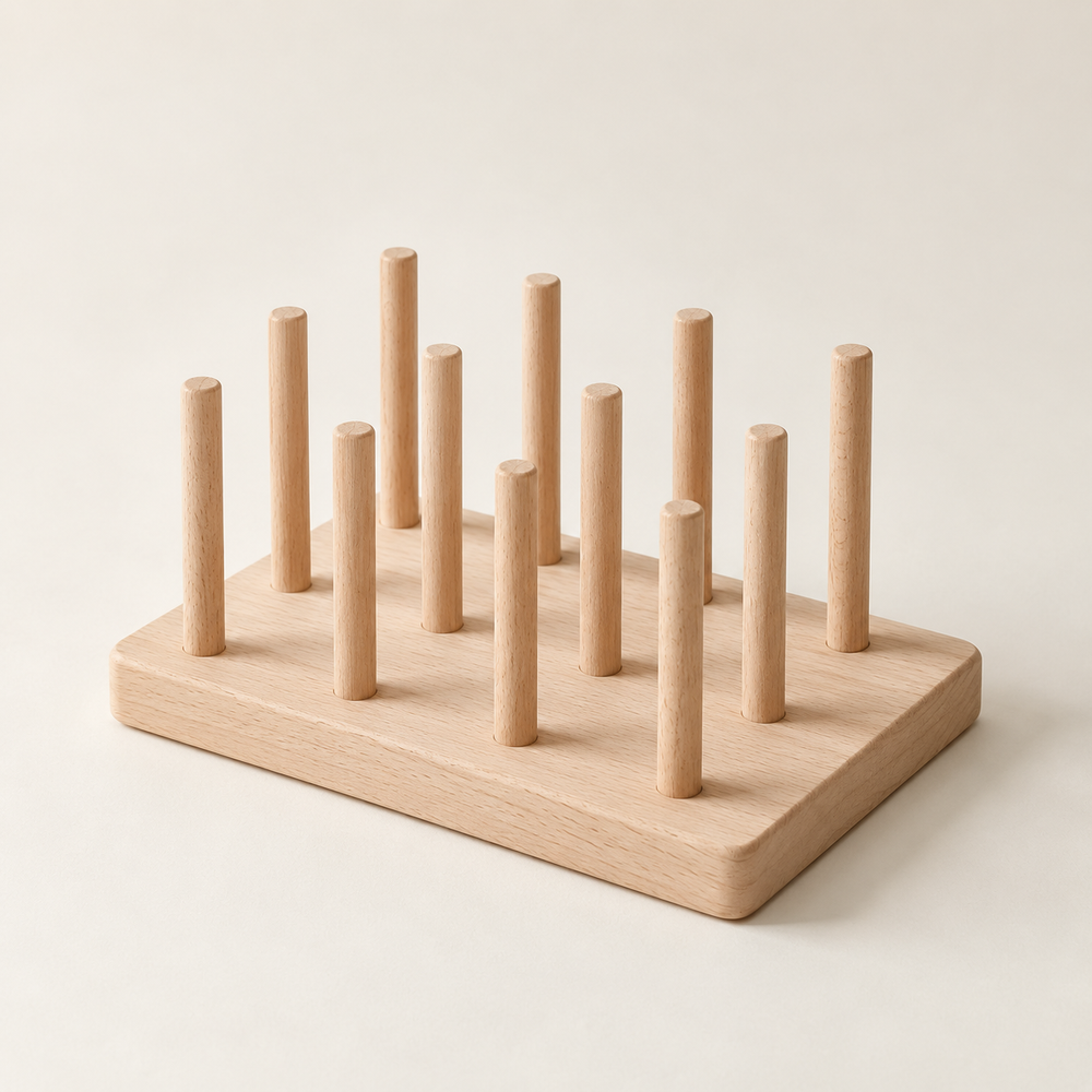 Garenstandaard met spoelhouders — conceptvisualisatie a.made Atelier