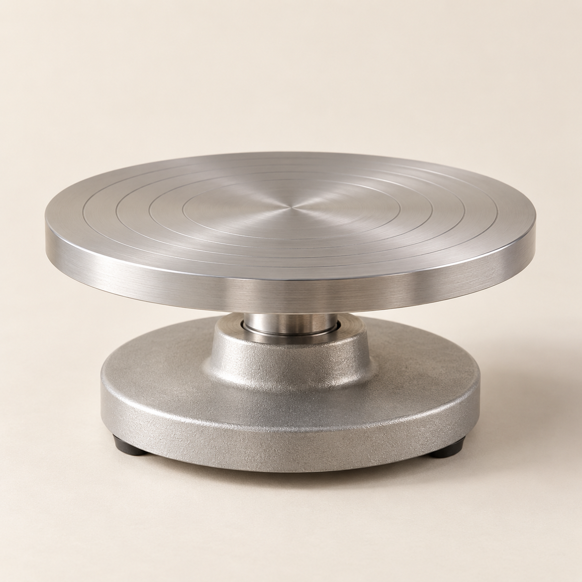 Handmatige draaischijf aluminium — conceptvisualisatie a.made Atelier