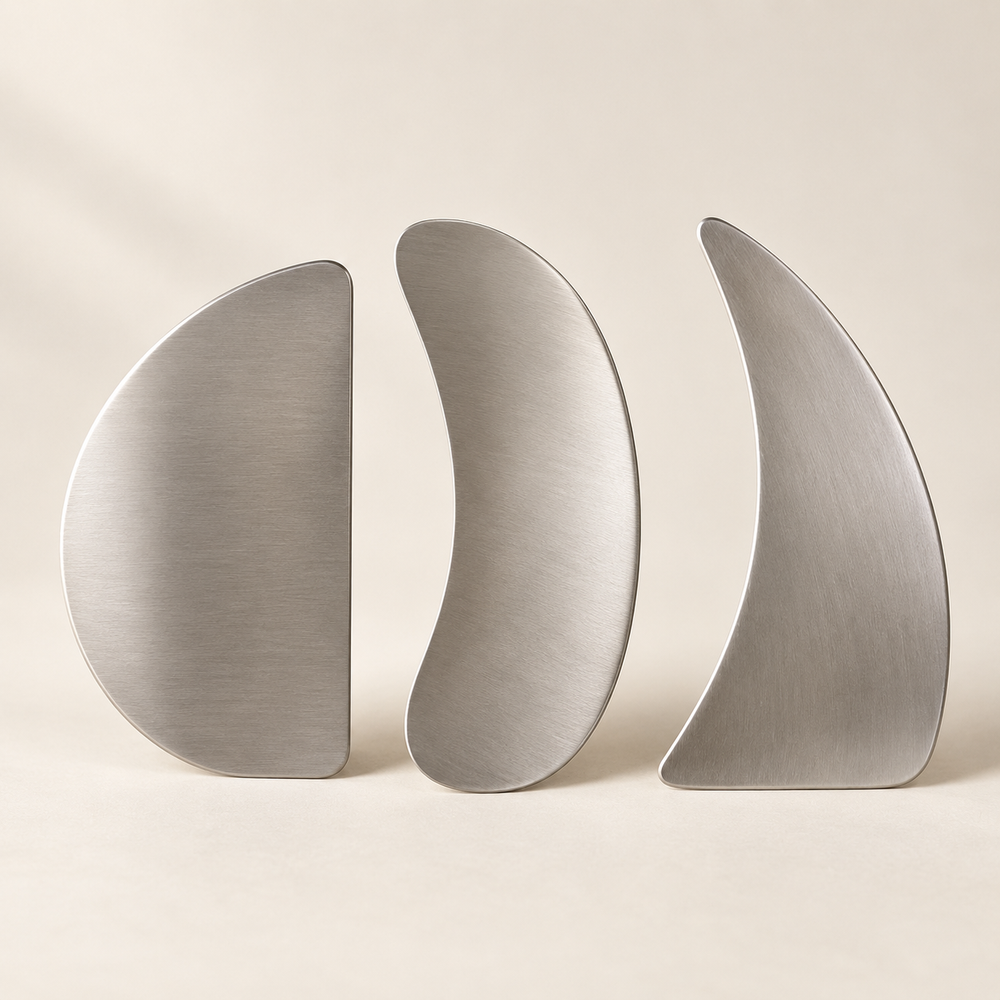 RVS ribben, set van drie — conceptvisualisatie a.made Atelier