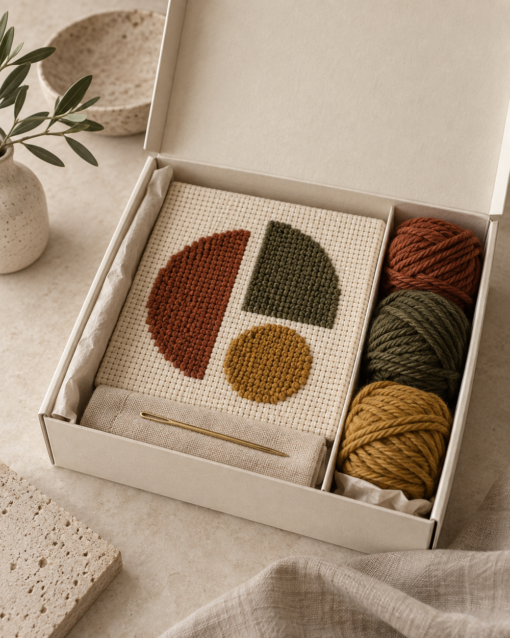 Needlepoint maakproject voor beginners van a.made