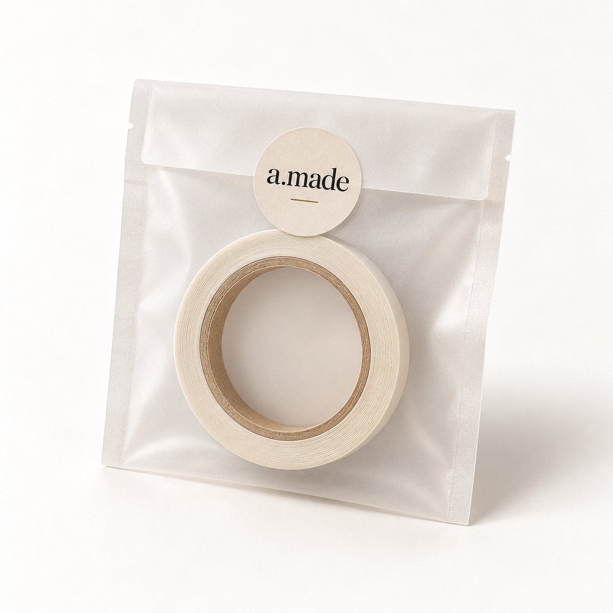 Ontwerpvisualisatie: Dubbelzijdige tape 6 mm in a.made materials verpakking