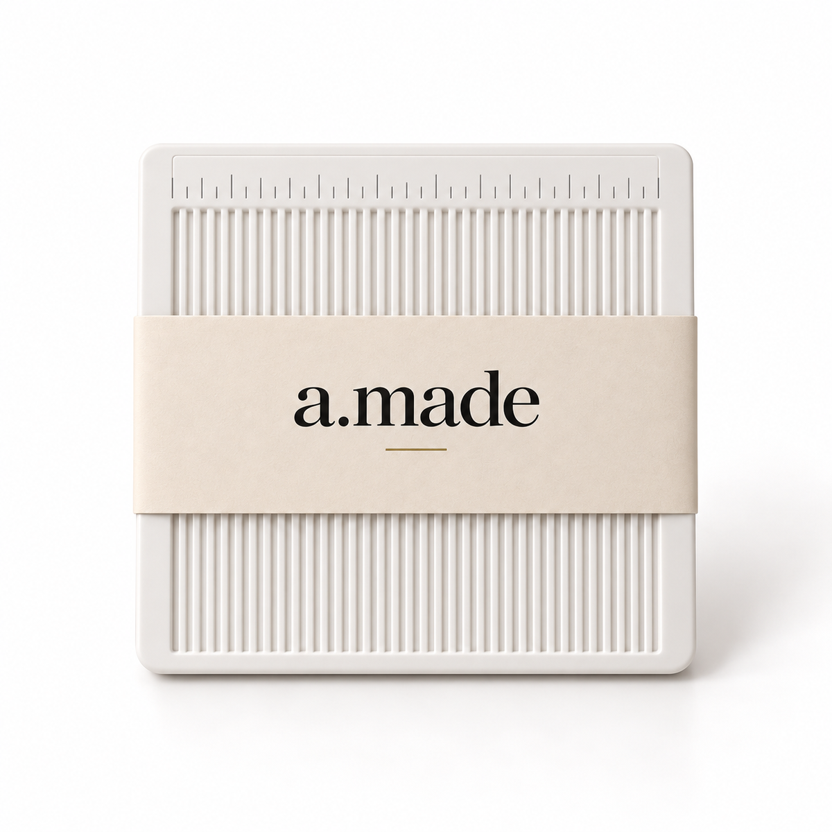 Ontwerpvisualisatie: Mini scoring board in a.made materials verpakking