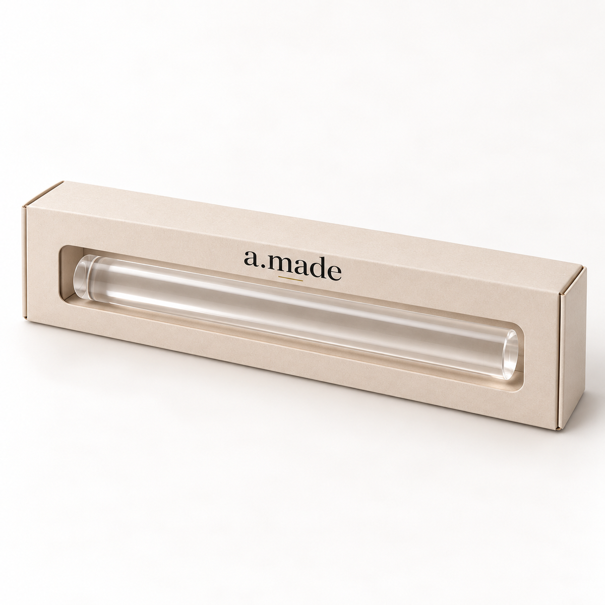 Ontwerpvisualisatie: Acryl kleiroller in a.made materials verpakking