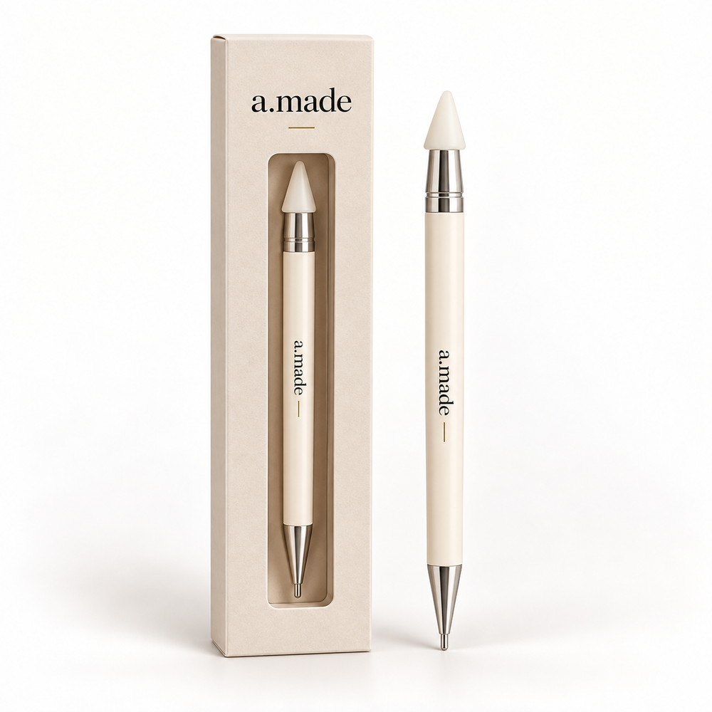 Ontwerpvisualisatie: Rhinestone picker pen in a.made materials verpakking