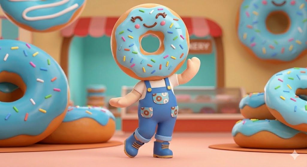 Geboorte-donut blauw — handgemaakt door Anouk Linders